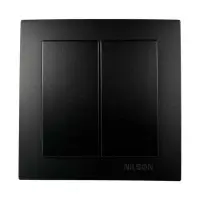 Вимикач Nilson Touran чорний мат 2кл ( 24381003 )