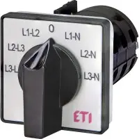 Кулачковий перемикач ETI 004773090 CS 25 66 U (фазної/лінійної напруги 25A) Кулачковий перемикач ETI 004773090 CS 25 66 U (фазної/лінійної напруги 25A)