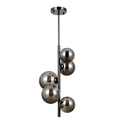 Люстра Italux PND-406007-V5A-BCR Canello G9 5x5W IP20 димчаста