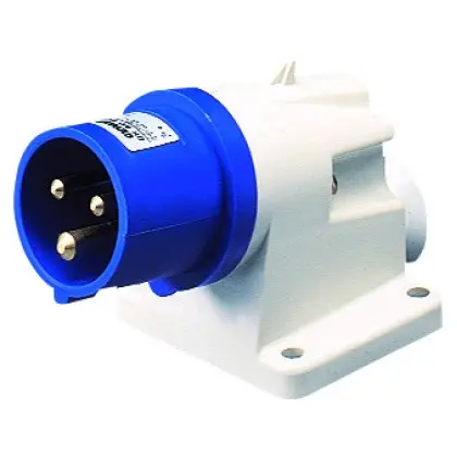 Стационарная вилка 90° GEWISS IP44 2P+E 32A 230В (GW60415) Стационарная вилка 90° GEWISS IP44 2P+E 32A 230В (GW60415)