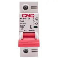 Автоматический выключатель CNC YCB9-125 1Р 80А 10kA C