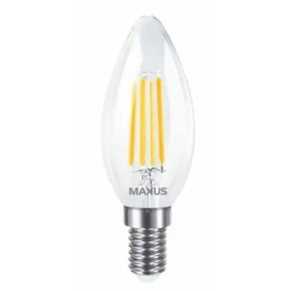 Світлодіодна лампа Maxus C37 FM 220Вт E14 Clear (1-MFM-734) Світлодіодна лампа Maxus C37 FM 220Вт E14 Clear (1-MFM-734)