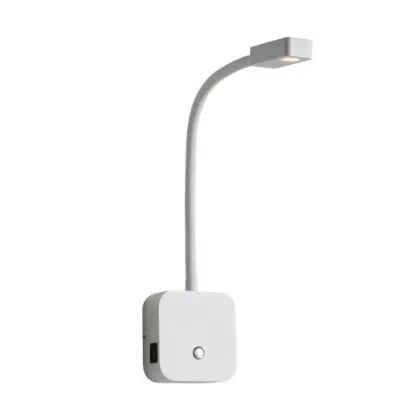 Бра, настенный светильник Kloodi WA-SNAKE SQ565 Snake Led 1x3W 3000K IP20 Wh Бра, настенный светильник Kloodi WA-SNAKE SQ565 Snake Led 1x3W 3000K IP20 Wh