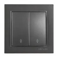 Выключатель Nilson Thor антрацит 2кл проходной ( 27161009 )