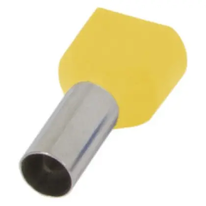 Ізольований наконечник E.Next e.terminal.stand.te.2.1.5.yellow 2x1,5 кв.мм жовтий (s4037005)