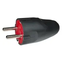 Електрична вилка Neomax з заземленням чорна (NX1100)