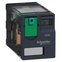 Мініатюрне реле Schneider Electric RXM4AB1BD 4CO 24В із блокованою тестовою кнопкою