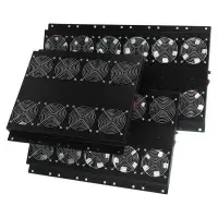 Вентиляторна панель для сервера Mirsan MR.FAN2WT.01 RAL 9005 з 2 вентиляторами (чорна)