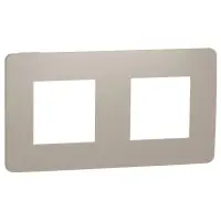Двухпостовая рамка Schneider Electric NU280426 (песочный/белый) Двухпостовая рамка Schneider Electric NU280426 (песочный/белый)