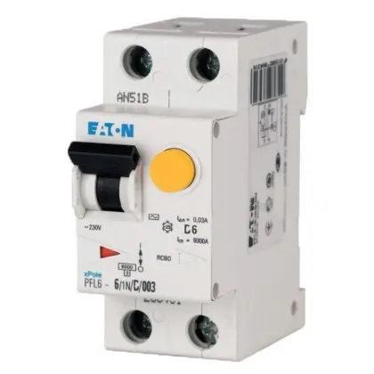 Диф автомат Eaton (Moeller) PFL6-6/1N/C/003