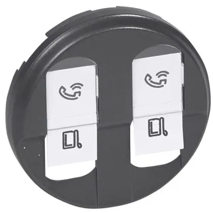 Накладка 2хRJ45 розетки Legrand Celiane (067952) (графит)