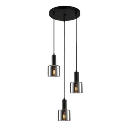 Подвесной светильник, люстра Italux PND-65342-3A-BK+SG Santia E27 3x40W IP20 черный Подвесной светильник, люстра Italux PND-65342-3A-BK+SG Santia E27 3x40W IP20 черный