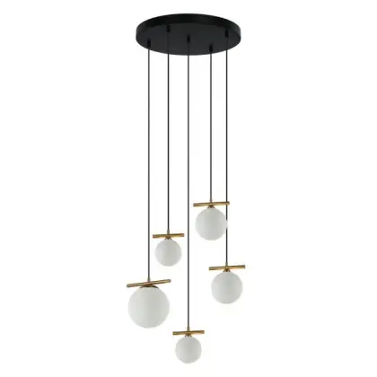 Подвесной светильник, люстра Italux PND-463325A-BRO+W Merseta E14+G9 5x40W+25W IP20 черный