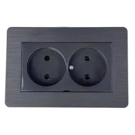 Розетка Nilson Selene антрацит 2-на без заземлення ( 23362524 )