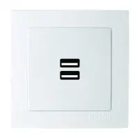 Розетка Nilson Touran белая 2-я USB ( 24111081 )