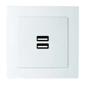 Розетка Nilson Touran біла 2-на USB ( 24111081 )