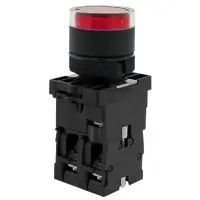 Кнопка с подсветкой CNC LAY5-ВW3465 NO+NC красная (Б00032386)