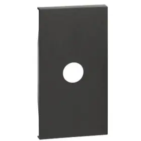 Лицевая панель TV розеток Bticino Living Now KG08M2 и кабельных выводов с 1 отверстием (черная)