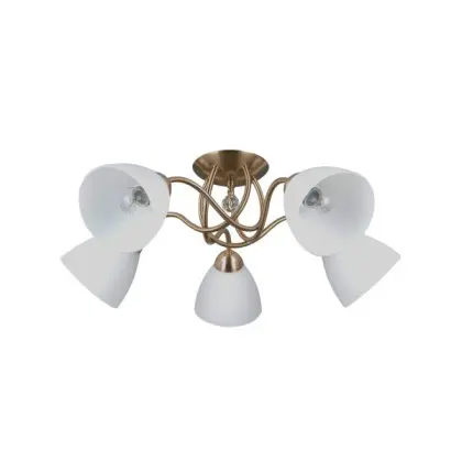 Люстра Italux PND-5643-5-HBR Lugano E27 5x40W IP20 латунна