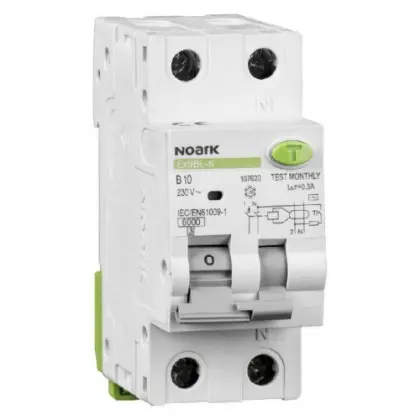 Дифавтомат NOARK Ex9BL-N 1P+N B20 6кА B 20А 30мА AC (107623)