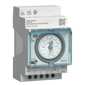 Аналоговий добовий таймер Hager EHN111 16А 1НВ резерв 120 годин