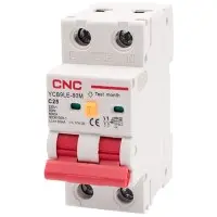 Дифференциальный выключатель CNC YCB9LE-80M C25А 1Р+N 6кА 30мА (Б00044015)