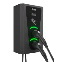 Однофазная зарядная станция для электромобилей Octa Energy SW214-C2-C2 Smart Wall на 14кВт с 2 портами (Type 2 Type 2)