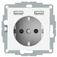 USB розетка Schuko Schneider Electric Merten System M MTN2366-0319 2 USB (полярно білий) USB розетка Schuko Schneider Electric Merten System M MTN2366-0319 2 USB (полярно білий)