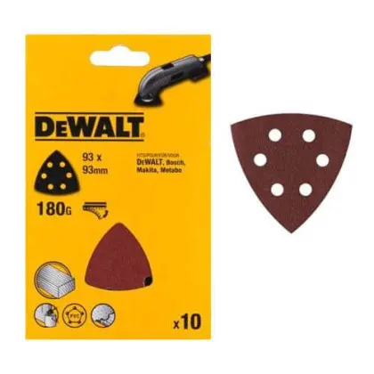 Шлифовальная бумага DeWALT DT3094 P180 93мм для дельташлифмашин (10шт)