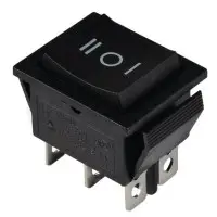 Перекидний перемикач TNSy KCD2-203 B/B чорний (TNSy5500786)