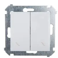 Подвійний прохідний вимикач Kontakt Simon Simon 54 Premium DW6/2.01/11 (білий)