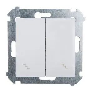 Подвійний прохідний вимикач Kontakt Simon Simon 54 Premium DW6/2.01/11 (білий)