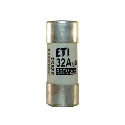 Запобіжник ETI 002640015 CH 22X58 gG 32A 690V Запобіжник ETI 002640015 CH 22X58 gG 32A 690V