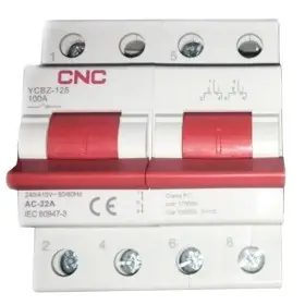 Модульний перемикач навантаження CNC YCBZ-125 2P 100A 1-0-2 240/415В (Б00045973)