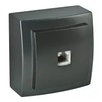 Розетка Nilson Themis антрацит комп'ютерна CAT5e RJ45 ( 26161044 )