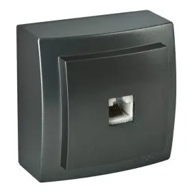 Розетка Nilson Themis антрацит комп'ютерна CAT5e RJ45 ( 26161044 )