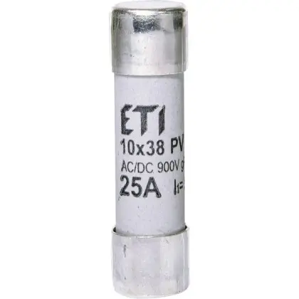 Предохранитель ETI 002625035 CH 10x38 gR-PV 25A 900V (50kA) Предохранитель ETI 002625035 CH 10x38 gR-PV 25A 900V (50kA)
