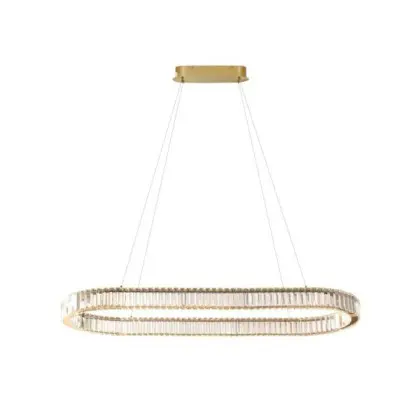Люстра Azzardo AZ6711 Spark Oval LED 2x71W 3000K-6000K IP20 золотая Люстра Azzardo AZ6711 Spark Oval LED 2x71W 3000K-6000K IP20 золотая