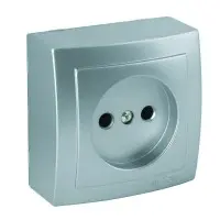 Розетка Nilson Themis срібло 1-на без заземлення ( 26131015 )