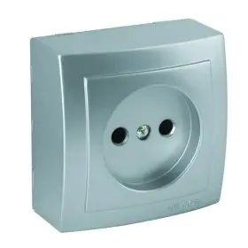 Розетка Nilson Themis срібло 1-на без заземлення ( 26131015 )