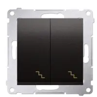 Двойной проходной выключатель Kontakt Simon Simon 54 Premium DW6/2.01/46 (бронза)