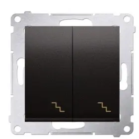 Двойной проходной выключатель Kontakt Simon Simon 54 Premium DW6/2.01/46 (бронза)