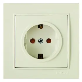 Розетка Nilson Thor кремовая 1-я с заземлением со шторкой ( 27121019 )