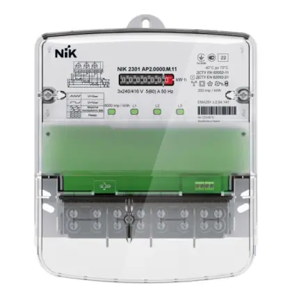 Счетчик электрический NIK2301 AP2.0000.М.11 3х220/380В 5(60)А Счетчик электрический NIK2301 AP2.0000.М.11 3х220/380В 5(60)А