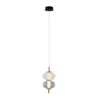 Підвісний світильник, люстра Italux PND-84938-2-BK Testa LED 2x8W 3000K 500Lm IP20 золотий