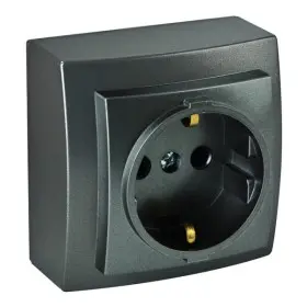 Розетка Nilson Themis антрацит 1-на з заземленням ( 26161017 )