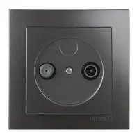 Розетка Nilson Touran антрацит TV-SAT проходная ( 24161036 )
