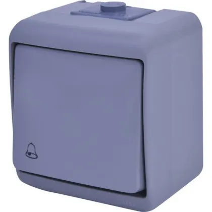 Кнопка звонок Eti Hermetics VHE-4-SR IP54 серая (4668063)
