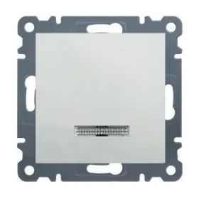 Вимикач 1-клавішний з підсвічуванням, WL0210 Lumina-2, білий, Hager