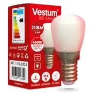 Лампа LED Vestum SMD 1-VS-8305 2,5Вт 4500K E14 для холодильника